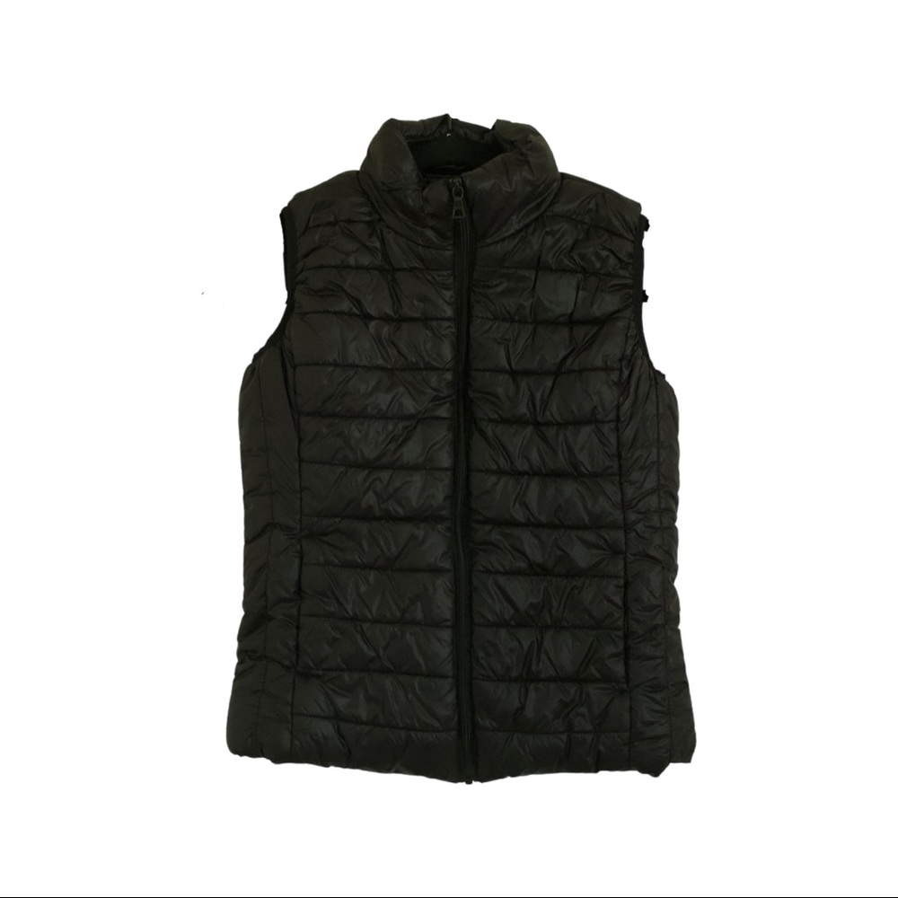 Black Athletic Puffer Vest